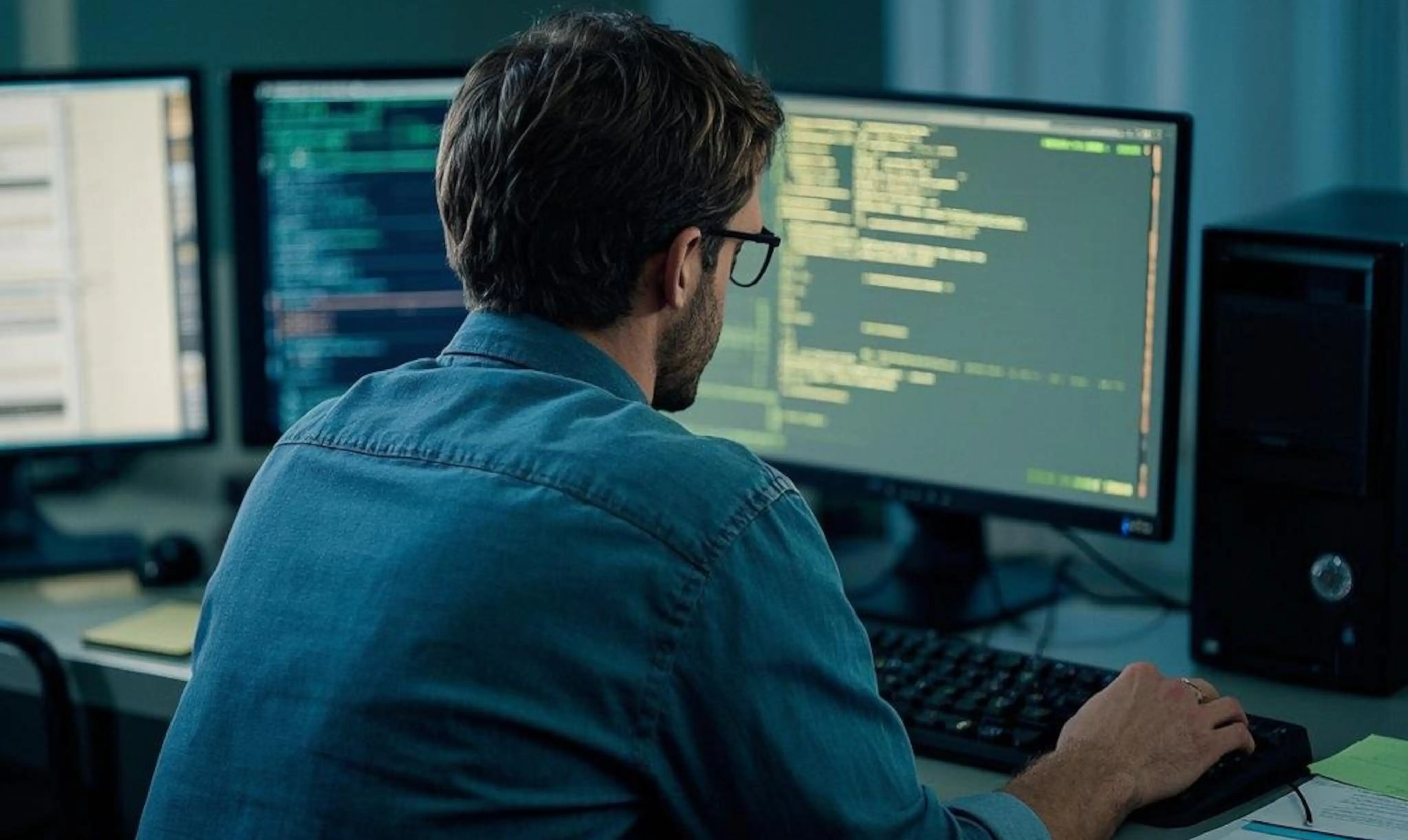 Developer working on secure code